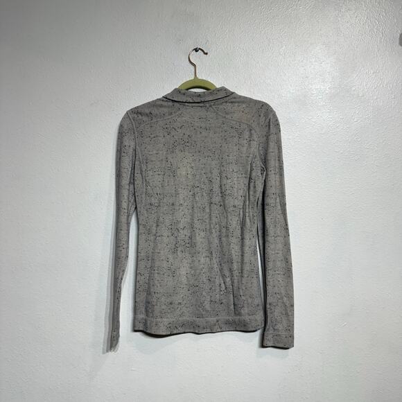 Smartwool Light Heather Gray All Season Base Layer 1/4 Zip Top Sz M - Picture 10 of 13